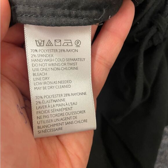 Silence + Noise Pleated Black Drawstring Cuffed Dressy Jogger Pant SZ S - Picture 7 of 9